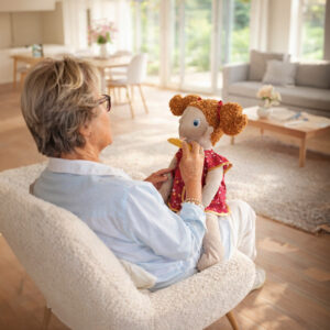 The Oliz Lise is the weighted dementia doll for more peace, safety and security in daily life. Thanks to its unique combination of weight and texture, it offers the ultimate sensory support.