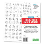 The daily planning sticker set from Gezinnig is ideal to complete and complete your checkpad,