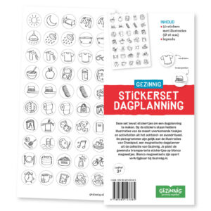 The daily planning sticker set from Gezinnig is ideal to complete and complete your checkpad,