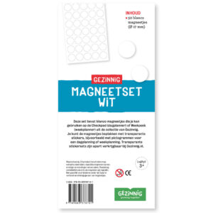Magnet set can be used in combination with the weekly peek or the checkpad.