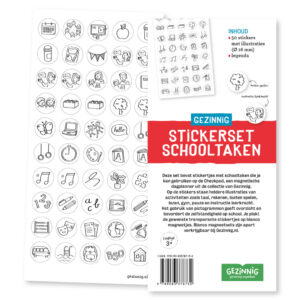 Sticker set schooltaken is een stickerset voor de checkpad gericht op school activiteiten