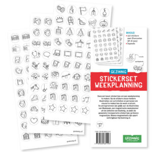 The weekly planner sticker set is ideal as an extension to the magnets of the weekly planner.